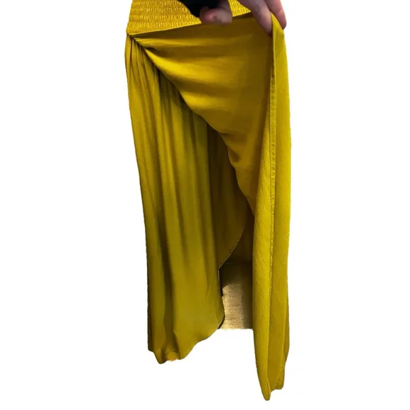 Young Fabulous & Broke Freida Off-the-shoulder Maxi Dress, M, Chartreuse Yellow - Picture 11 of 16